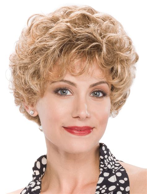 short blonde wig curly